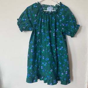Hill House Katherine Nap Dress Emerald Space Floral M